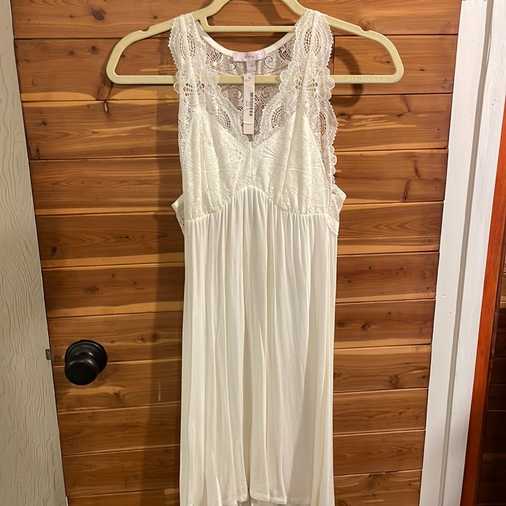 Lace back chemise